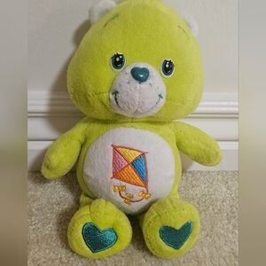 2002 Care Bear Neon Green Plushie Teddy